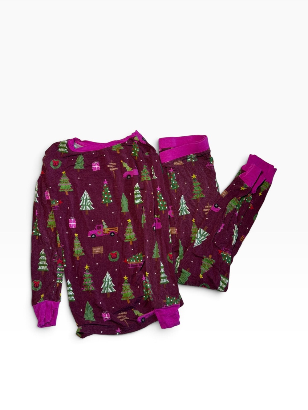 Little Sleepies Cranberry Tree Traffic 2 Piece Pajama Set